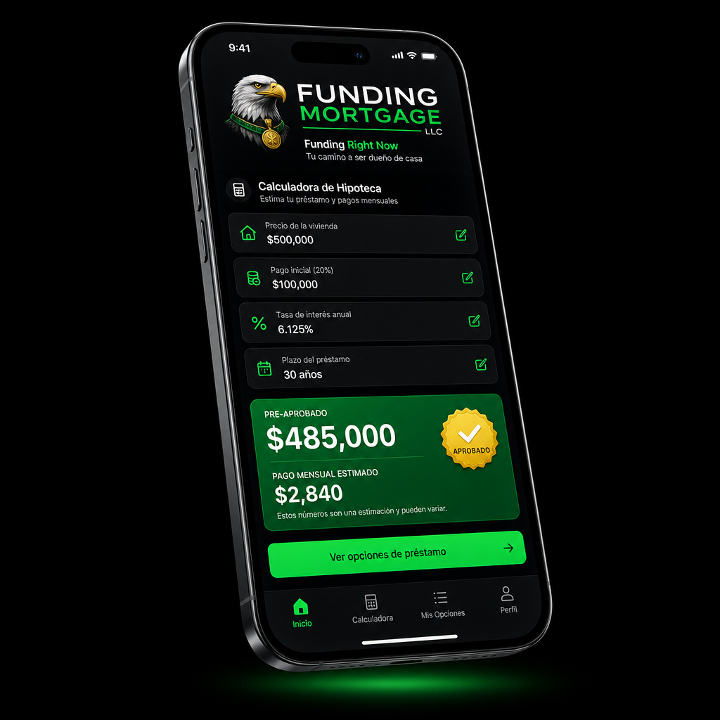 Calculadora hipotecaria Funding Mortgage LLC